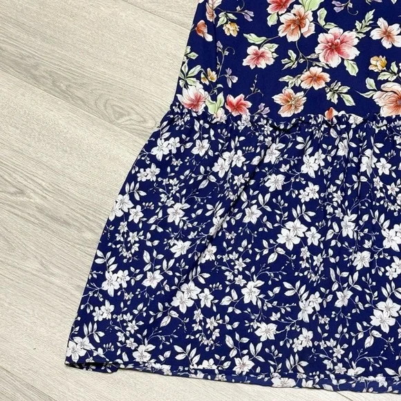 Studio B Summer Dress Blue Long Floral NWT XL - Picture 6 of 13